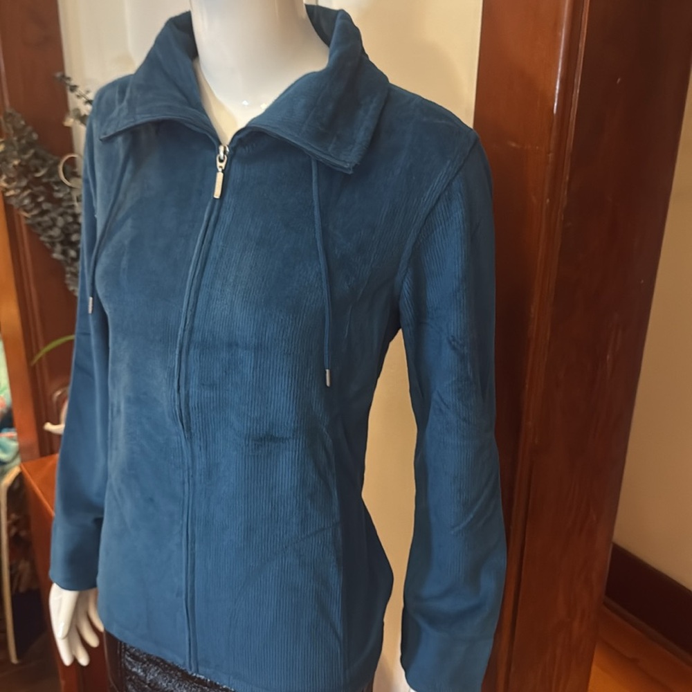 Women's Blue Zip-Up Jacket